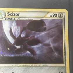 Pokemon TCG Scizor Holo Rare Undaunted 7/90 Stage 1 Metal Type English 2010 Card - Image 3