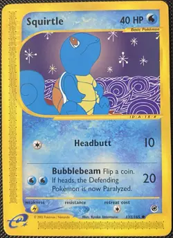 Squirtle 132/165 Expedition Base Set Regular - Pokemon Card - Image 1