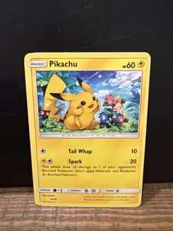 Pokemon Pikachu 14/30 Sun & Moon Common 60 HP Regular TCG Card - Image 1
