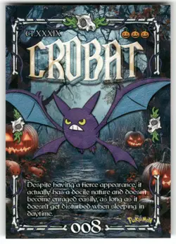 Crobat #8 - Cracked Ice Holo - Prisma Trick or Treat Cards - Pokemon - Image 1