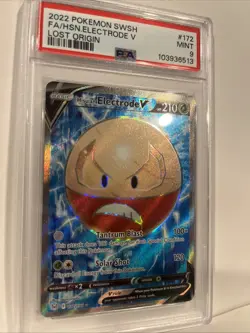 Hisuian Electrode V 172/196 Lost Origin PSA 9 Pokemon Card - Image 3