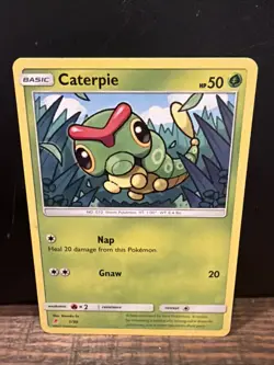 pokemon Caterpie 1/30 Basic trading card HP 50 NAP skill - Image 1