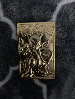 1999 Nintendo 150. 14K Gold Mewtwo Pokemon Card. Comes With Case - Image 1