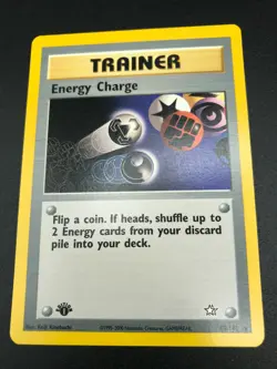 Energy Charge 1st Edition 85/111 RARE Neo Genesis Pokemon Vintage Card NM 2000 - Image 1