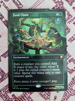 MTG Foil Food Chain Borderless Pizza Promo Teenage Mutant Ninja Turtles TMNT NM - Image 1