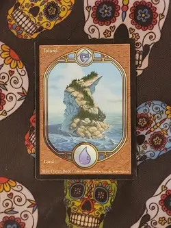 Island Unglued LP Magic Gathering MtG Basic Land U 85/94 Full Art Daren Bader - Image 1