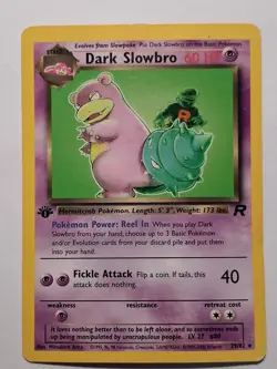 Pokemon Card Dark Slowbro 29/82 First Edition Rocket - Image 1