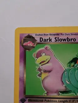 Pokemon Card Dark Slowbro 29/82 First Edition Rocket - Image 2