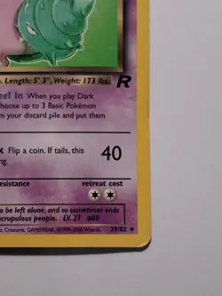 Pokemon Card Dark Slowbro 29/82 First Edition Rocket - Image 4