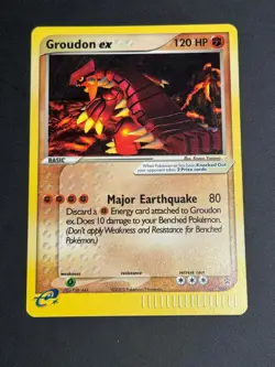2003 Pokemon Groudon ex 001 Black Star promo Non Holo NO DOT CODE - Very Rare - Image 1
