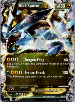 Black Kyurem EX BW62 Black Star Promo - Pokemon TCG Black & White - DMG - Image 1