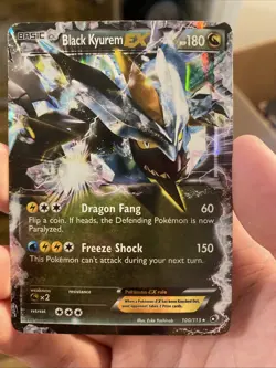 Pokemon TCG - Black Kyurem ex Legendary Treasures 100/113 HOLO Rare EX - Image 1