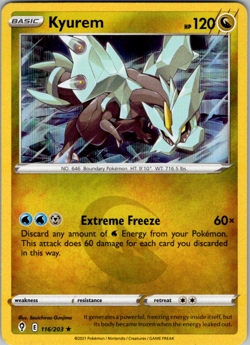 Pokemon TCG Kyurem Evolving Skies 116/203 Holo Holo Rare - Image 1