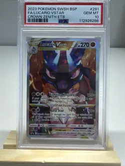POKEMON SWSH BLACK STAR PROMO #291 FULL ART/LUCARIO VSTAR PSA 10 2023 - Image 3