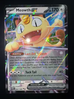 Pokemon Card TCG Meowth ex 062/088 Me03: Perfect Order Holo - NM - Image 1