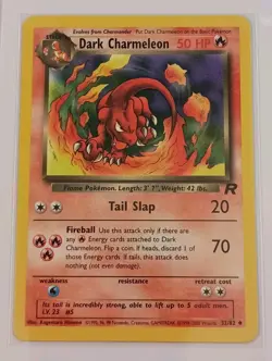 Dark Charmeleon 32/82 Team Rocket Pokemon Card WOTC Vintage LP NM Charmander - Image 1