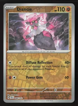 Diancie Uncommon SV07: Stellar Crown 086/142 NM Pokemon Card Reverse Holo - Image 1