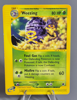 Pokemon TCG Weezing Card 70/165 Expedition Base Set Regular Rare - Image 1