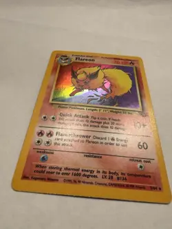 1999 Pokemon Jungle Flareon 3/64 Holo Rare Unlimited Wizards English Card - Image 2