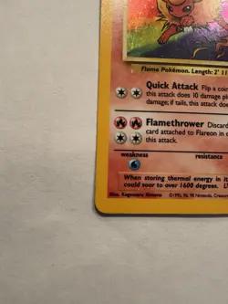 1999 Pokemon Jungle Flareon 3/64 Holo Rare Unlimited Wizards English Card - Image 3