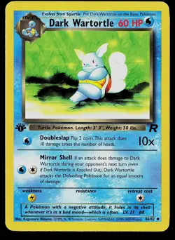Pokemon Card - Dark Wartortle Team Rocket 46/82 Uncommon 1st Edition - Image 1