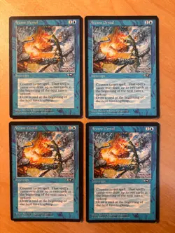 Magic the Gathering MTG 4x Arcane Denial Axe Alliances LP/MP Playset - Image 1