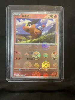 Pokemon TCG - Tepig, 011/086 - PokeBall Reverse Holo - SV: White Flare | NM US - Image 1