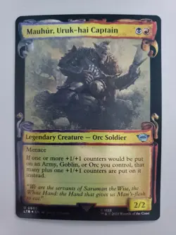 MTG Mauhur, Uruk-hai Captain LotR: Tales Of Middle-earth Foil Showcase Uncommon - Image 1