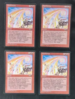 4 x MTG Alliances Pyrokinesis Playset Magic The Gathering NM See Pics - Image 1