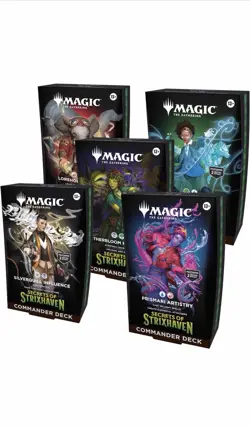 MTG Magic Secrets of Strixhaven Set of 5 Commander Decks SEALED PREORDER! - Image 1