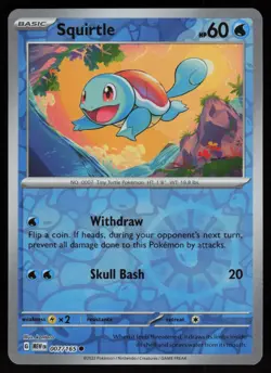 SQUIRTLE 007/165 COMMON 151 POKEMON REVERSE HOLO NM/M - Image 1