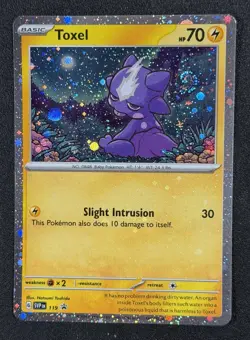 Pokemon TCG Toxel SVP 119 Cosmos Holo w SWIRL NM/M - Image 1