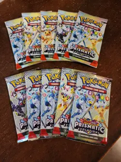 10x Pokemon TCG Prismatic Evolutions Booster Packs Lot - New Sealed Loose - Image 1