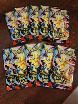 10x Pokemon TCG Ascended Heroes Booster Packs Lot - New Sealed Loose - Image 1