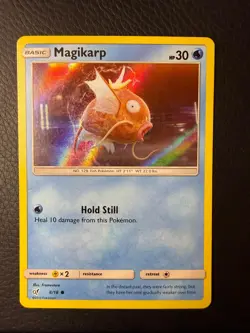 LP Holo Detective Pikachu Magikarp 8/18 Common Pokemon - Image 1