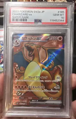 PSA 10 Charizard ex SR Super Rare 185/165 Japanese sv2a Pokemon 151 - Image 1