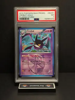 2012 Pokemon Black & White Promo Plasma Storm Crobat-Holo #BW51 PSA 7 - Image 1