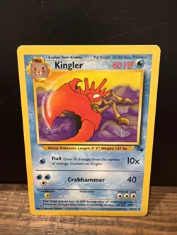 Kingler - 1999 Pokemon Fossil - #38/62 - Image 1