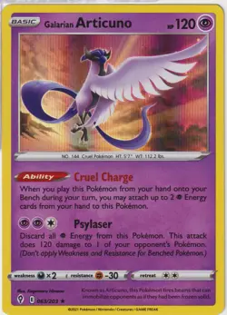 GALARIAN ARTICUNO - 063/203 Holo Evolving Skies - POKEMON NM/M - Image 1