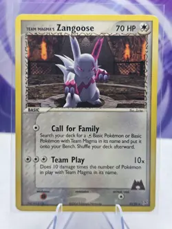 Team Magma's Zangoose 23/95 Team Magma vs Team Aqua Pokemon TCG 2004 LP - Image 1