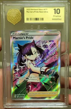 2022 Pokemon Brilliant Stars - Marnie's Pride #171/172 KOBA Pristine 10 - Image 1
