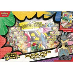 Pokemon Ascended Heroes Premium Poster Collection Mega Lucario NEW - Image 1
