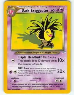 Dark Exeggutor - 33/105 Neo Destiny - Pokemon TCG - 2002 - Image 1