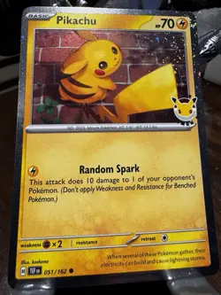 2026 Pokemon Pikachu 051 /162 Pokemon Day Stamped Cosmos Holo Promo TCG NM ✨🌟 - Image 3