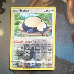 Pokemon TCG Snorlax 143/196 Swsh11 Lost Origin Reverse Holo Rare - Image 1