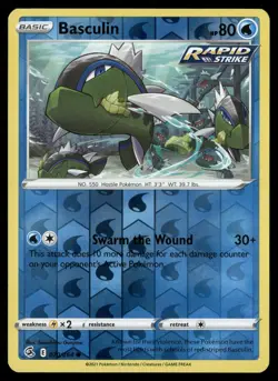 Basculin 070/264 Common Fusion Strike Pokemon Reverse Holo Near Mint - Image 1