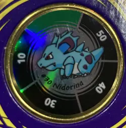 1999 Hasbro Pokemon Battling # 30 Nidorina Gold Coin Game Nintendo RARE - Image 1