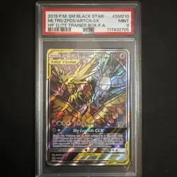 2019 Pokemon Moltres Zapdos Articuno GX SM210 Hidden Fates Promo - PSA 9 - Image 1