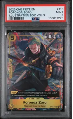 2025 One Piece Illustration Box Vol.3 Monkey D. Luffy and Roronoa Zoro PSA 9 - Image 5