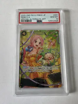 2025 One Piece PRB02 JP Rebecca Special Alt Art PSA 10 #091 - Image 1